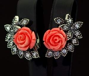 Срібні сережки 925 проби 9,02 г з керамічними вставками