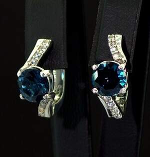 Срібні сережки 925 проби 5,24 г з Топазами Nano та фіанітами 4 карат Срібні сережки 925 проби 5,24 г з Топазами Nano та фіанітами 4 карат