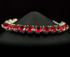 Срібний браслет 925 проби 15,34 г з Турмалінами Рубелітами 16,17 карат Срібний браслет 925 проби 15,34 г з Турмалінами Рубелітами 16,17 карат