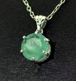 Срібна підвіска 925 проби 2,88 г Турмаліном Параїба 3,33 карат