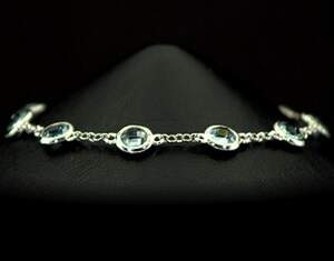 Срібний браслет 925 проби 4,54 г з Топазами Лондон Блу зі США 5,71 карат 17-20 см Срібний браслет 925 проби 4,54 г з Топазами Лондон Блу зі США 5,71 карат 17-20 см