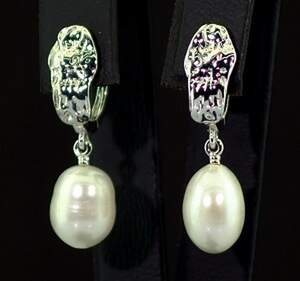 Срібні сережки 925 проби 5,09 г з Перлинами 7,2 карат Срібні сережки 925 проби 5,09 г з Перлинами 7,2 карат