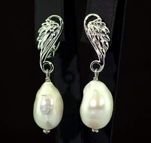 Срібні сережки 925 проби 8,88 г з таїтянськими Перлинами бароко Срібні сережки 925 проби 8,88 г з таїтянськими Перлинами бароко