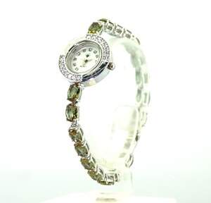 Срібний годинник 925 проби 26,95 г з турецькими Султанітами класу АААА та цирконами 17,5 карат Срібний годинник 925 проби 26,95 г з турецькими Султанітами класу АААА та цирконами 17,5 карат