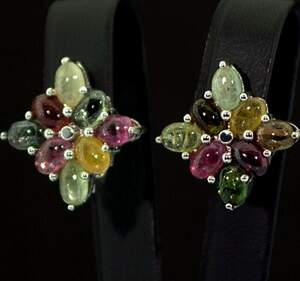 Срібні сережки 925 проби 6,99 г з бразильськими Турмалінами 8,48 карат Срібні сережки 925 проби 6,99 г з бразильськими Турмалінами 8,48 карат