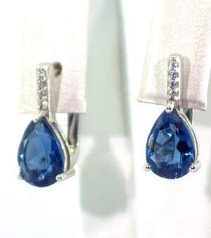 Срібні сережки 925 проби 3,45 г з Танзанітами Nano та цирконами 3,15 карат Срібні сережки 925 проби 3,45 г з Танзанітами Nano та цирконами 3,15 карат