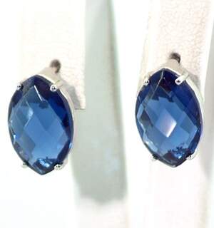 Срібні сережки 925 проби 4,28 г з Флюоритами Блу Джон 8,76 карат Срібні сережки 925 проби 4,28 г з Флюоритами Блу Джон 8,76 карат