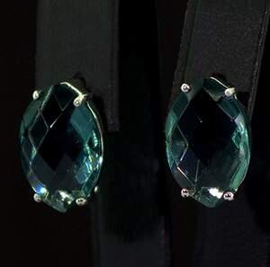 Срібні сережки 925 проби 4,52 г з Топазами Лондон Блу зі США 8,64 карат Срібні сережки 925 проби 4,52 г з Топазами Лондон Блу зі США 8,64 карат