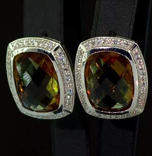 Срібні сережки 925 проби 13,07 г з турецькими Султанітами класу АААА та цирконами 18,61 карат Срібні сережки 925 проби 13,07 г з турецькими Султанітами класу АААА та цирконами 18,61 карат