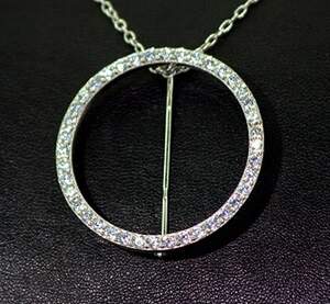 Срібна брошка 925 проби 6,16 г з цирконами 5,46 карат