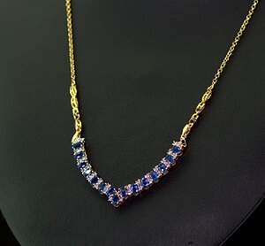 Серебряное колье 925 пробы 10,09 гр. с голубыми Кианитами и топазами из США 5,98 карат Серебряное колье 925 пробы 10,09 гр. с голубыми Кианитами и топазами из США 5,98 карат