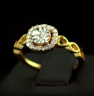 Серебряное кольцо 925 пробы 1,98 гр. с африканскими Бриллиантами VVS1 0,01 карат Серебряное кольцо 925 пробы 1,98 гр. с африканскими Бриллиантами VVS1 0,01 карат
