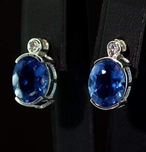 Серебряные серьги 925 пробы 3,86 гр. с Флюоритами Блу Джон и топазами из США 6,6 карат Серебряные серьги 925 пробы 3,86 гр. с Флюоритами Блу Джон и топазами из США 6,6 карат