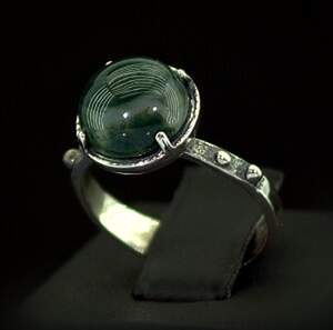Серебряное кольцо 925 пробы 3,55 г с моховим Агатом 2,55 карат Серебряное кольцо 925 пробы 3,55 г с моховим Агатом 2,55 карат
