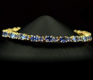 Серебряный браслет 925 пробы 9,35 гр. с Танзанитом класса АААА 9,19 карат Серебряный браслет 925 пробы 9,35 гр. с Танзанитом класса АААА 9,19 карат