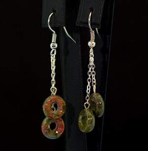 Серьги с Яшмою 9,35 карат