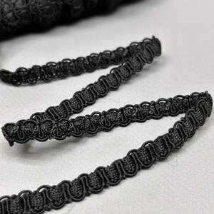 #3240 - Тесьма макраме вязаная 8 мм - черная #3240 - Тесьма макраме вязаная 8 мм - черная
