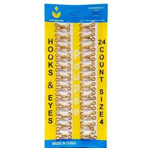 #4 крючки, застежки для одежды Sindtex золотые 24шт #4 крючки, застежки для одежды Sindtex золотые 24шт