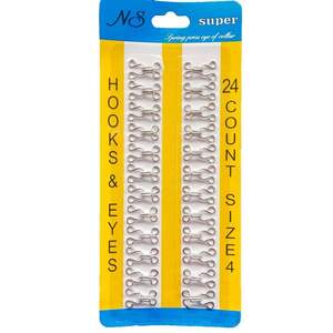 #4 крючки, застежки для одежды Sindtex серые 24шт #4 крючки, застежки для одежды Sindtex серые 24шт
