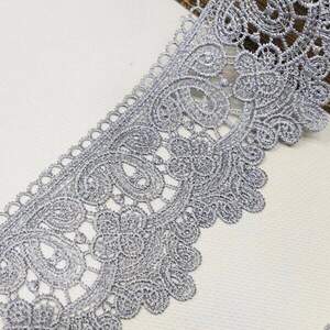 (1 м) Кружево макраме Sindtex 8см (13м) Цвет - Серый (М729-66-003) (1 м) Кружево макраме Sindtex 8см (13м) Цвет - Серый (М729-66-003)