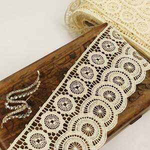 (1 метр) Кружево макраме Sindtex 8см Цвет - Молочный (18М-SF0048-2)