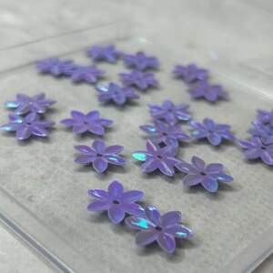 Ø12мм Пайетка цветочек грани 5г - сиреневый с АВ