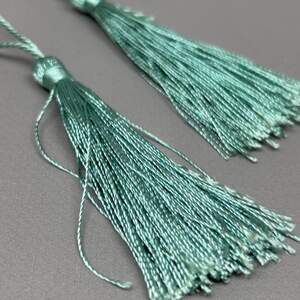 Декоративные кисточки для рукоделия 13 см - мятный