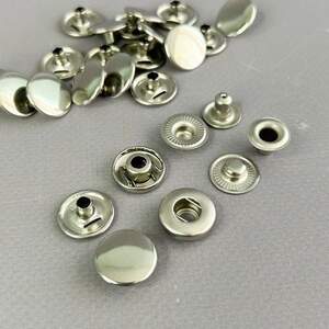 Кнопка Альфа - 15мм Никель (50шт) (00247)