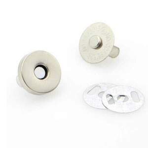 Кнопка магнитная для сумок 14мм Никель (200шт.)