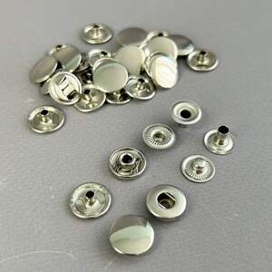 Кнопка нержавейка Альфа #54 - Никель 12,5мм (50шт) (00245)