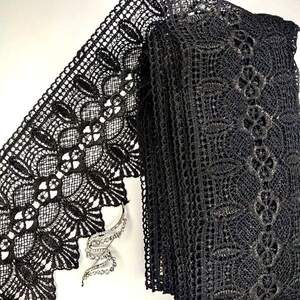 Кружево макраме Sindtex 12см (13м) Цвет - Черный (17-L0370-2)