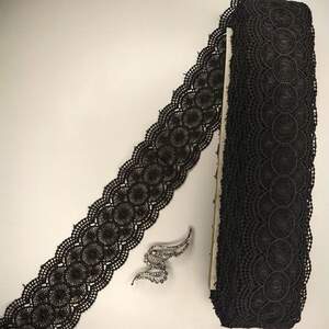 Кружево макраме Sindtex 6см (20м) Цвет - Черный (22-Y10389-3) Кружево макраме Sindtex 6см (20м) Цвет - Черный (22-Y10389-3)