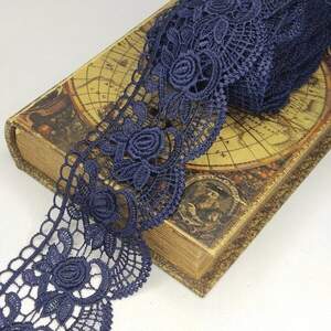 Кружево макраме Sindtex 7,5см (13м) Цвет - Синий темный (729-76-154) Кружево макраме Sindtex 7,5см (13м) Цвет - Синий темный (729-76-154)