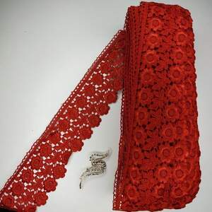 Кружево макраме Sindtex 7,5см (20м) Цвет - Красный (25-F1375E1-5) Кружево макраме Sindtex 7,5см (20м) Цвет - Красный (25-F1375E1-5)