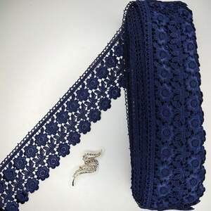 Кружево макраме Sindtex 7,5см (20м) Цвет - Синий тёмный (25-F1375E1-7) Кружево макраме Sindtex 7,5см (20м) Цвет - Синий тёмный (25-F1375E1-7)