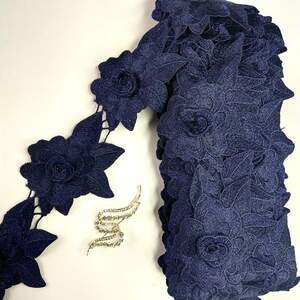 Кружево макраме Sindtex 8,5см (9м) Цвет - Синий (43-HL1451-2) Кружево макраме Sindtex 8,5см (9м) Цвет - Синий (43-HL1451-2)