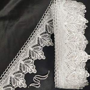 Кружево макраме Sindtex 8см (13м) Цвет - Белый с желтизной (02-T1169-1) Кружево макраме Sindtex 8см (13м) Цвет - Белый с желтизной (02-T1169-1)