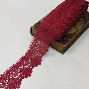 Кружево макраме Sindtex 8см (13м) Цвет - Бордовый (729-66-048) Кружево макраме Sindtex 8см (13м) Цвет - Бордовый (729-66-048)