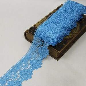 Кружево макраме Sindtex 8см (13м) Цвет - Голубой (729-66-187) Кружево макраме Sindtex 8см (13м) Цвет - Голубой (729-66-187)