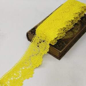 Кружево макраме Sindtex 8см (13м) Цвет - Желтый (729-66-143) Кружево макраме Sindtex 8см (13м) Цвет - Желтый (729-66-143)