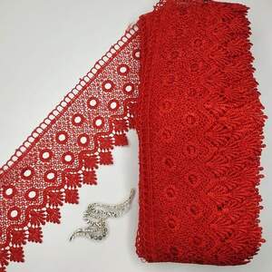 Кружево макраме Sindtex 8см (13м) Цвет - Красный (31-SF3062-3) Кружево макраме Sindtex 8см (13м) Цвет - Красный (31-SF3062-3)