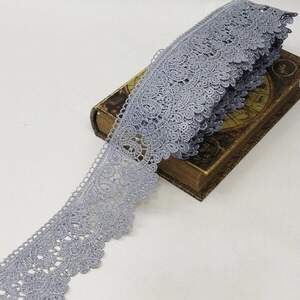 Кружево макраме Sindtex 8см (13м) Цвет - Серый (729-66-003)