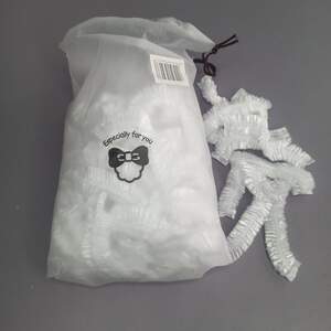 Крышка-чехол на резинке для посуды и пищевых продуктов 100 шт. Прозрачный