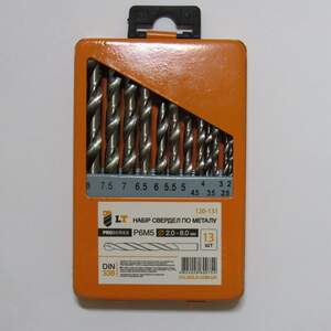 Набор сверл по металлу LT - 13 шт. (2-8 мм)