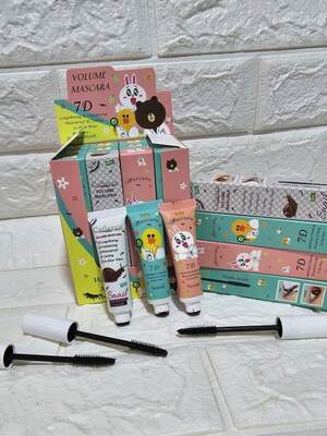 Набор туши для ресниц с силиконовой кисточкой, 3шт