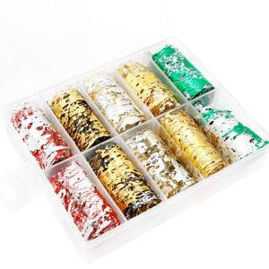 Набор фольги-сетки для дизайна ногтей 02, 10шт