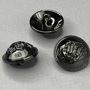 Пуговица металл декоративная, полусфера 18 мм - темный никель Пуговица металл декоративная, полусфера 18 мм - темный никель