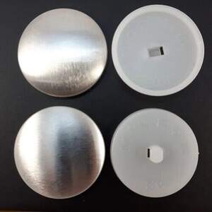 Пуговица под обтяжку на пластиковой ножке #50 - 31 мм белая Пуговица под обтяжку на пластиковой ножке #50 - 31 мм белая