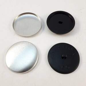 Пуговица под обтяжку на пластиковой ножке #60 - 37 мм Черная Пуговица под обтяжку на пластиковой ножке #60 - 37 мм Черная