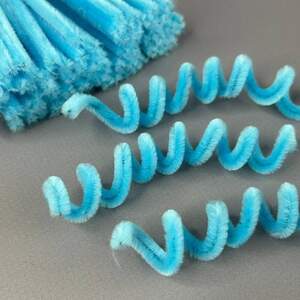 Пушистая проволока (синель) 30см - лазурный Пушистая проволока (синель) 30см - лазурный